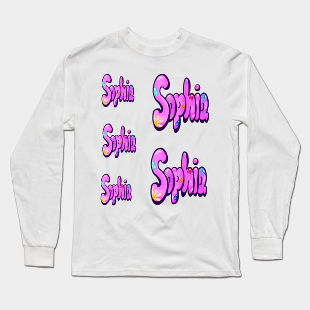 Sophia 5 pack The top 10 best personaIized custom name gift ideas for girls and women named Sophia Long Sleeve T-Shirt by Artonmytee